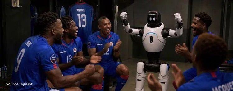AgiBot Collaborates With Soccer Star Duckens Nazon With X2 Humanoid Robot